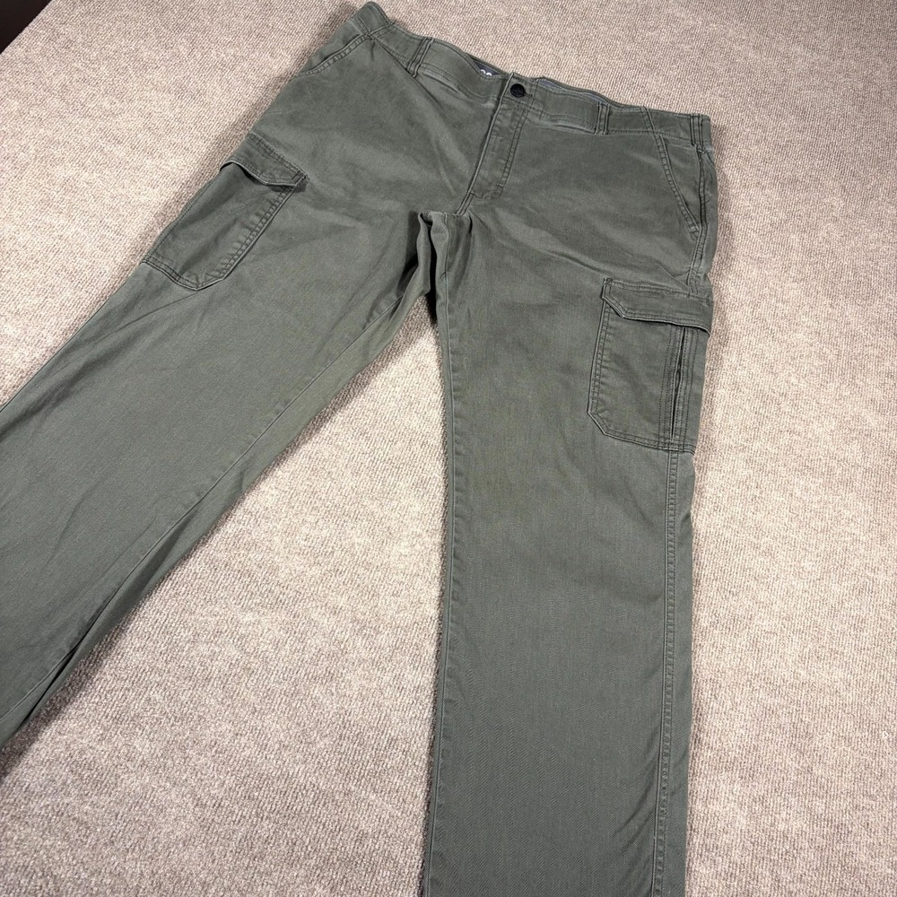 Lee Extreme Motion MVP Pants Mens 40X32 Green Comfort Straight Fit Cargo Pockets